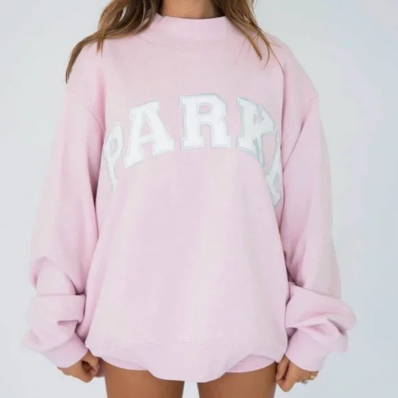 Parke Varsity Mockneck Sprinkle + White L/XL, NWT - Picture 1 of 5